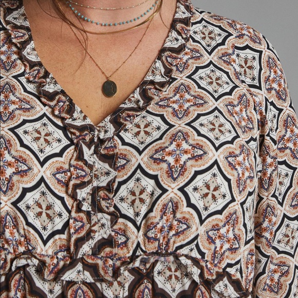 Anthropologie Tiered VNeck Motif Dress - Picture 3 of 5